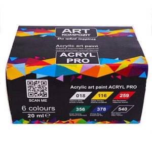 Набір акрилових фарб Acril PRO 6штх20мл