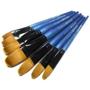 Кисти Shine Blue синтетические овальные Regina #10214